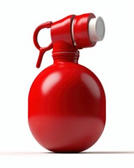 A vibrant red fire extinguisher symbolizing safety and emergency readiness.