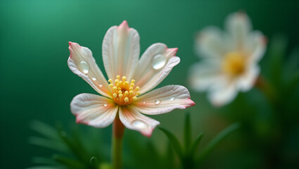  Delicate Petite Flower with Soft Blue Petals and Gentle Natural Aesthetic