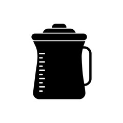 Sippy cup outline icon, vector simple flat black trendy style illustration for web and app..eps