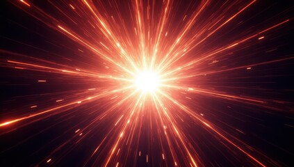 Naklejka premium Bright Core Energy Emanating Radial Waves in Vibrant Colors