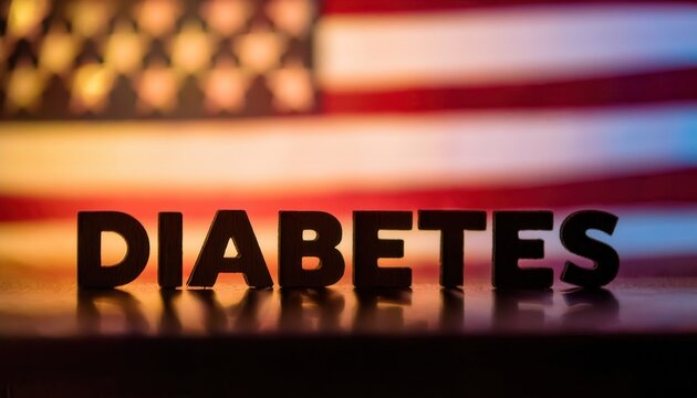 Promoting Diabetes Awareness Against the American Flag Background