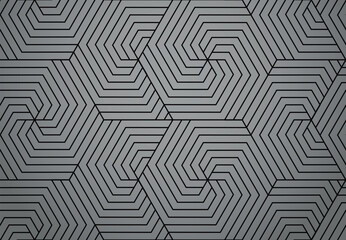 Abstract geometric pattern with stripes, lines. Seamless vector background. Gray and black ornament. Simple lattice graphic design