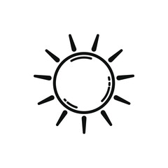 Minimalist Sun Line Art for Summer Design