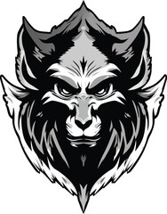 Obraz premium Fierce Lion Face Mascot