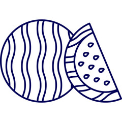 Summer icon - color outline 