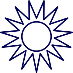 Summer icon - color outline 