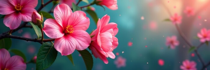 Aesthetic shot of colorful blossoms nestled in a cascade of ringlets, botanical, organic, adornment