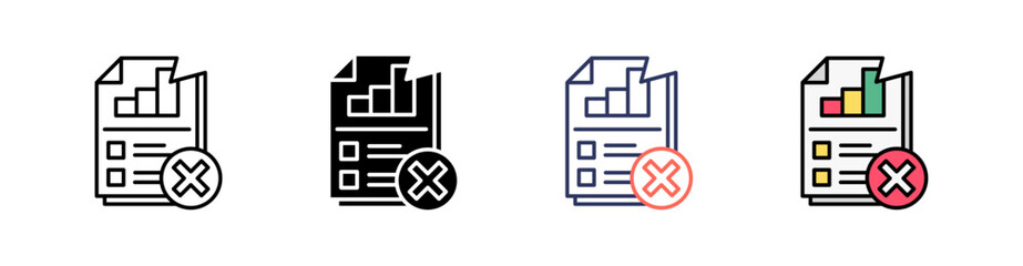 Failure Multi Style Icon Set Vector 