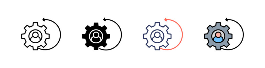 Recovery Multi Style Icon Set Vector 