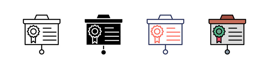 Standart Multi Style Icon Set Vector 