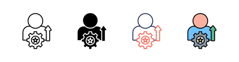 Reputation Management Multi Style Icon Set Vector 