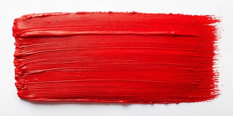 Red Paint Texture: Abstract Flat Lay Background with Artistic Brushstrokes
