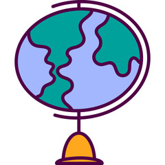 School elements - icon - color line