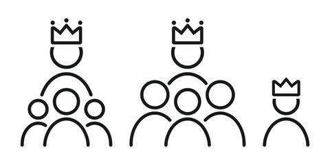 Crowned king icon. VIP customer. Illustration vector