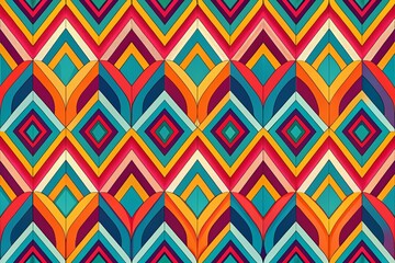 Retro Geometric Colorful Pattern Drone Aerial Photography: Abstract Wallpaper Background Design