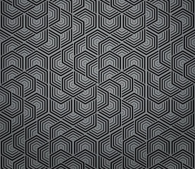 Abstract geometric pattern with stripes, lines. Seamless vector background. Gray and black ornament. Simple lattice graphic design