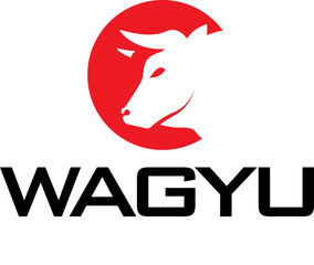 simple japan wagyu cow logo design