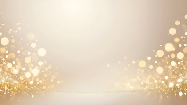 classic ivory white bokeh background with subtle golden shimmer