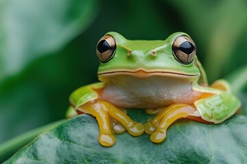 tree frog leaf gliding rhacophorus