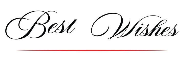 BEST WISHES hand lettering, vector illustration. Positive calligraphy message. Vector Illustration . 