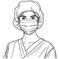 Surgeon Avatar Illustration.