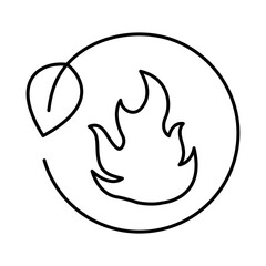 Ecology and Nature Green Icon. Concept of Green Technology, Climate Change, Environmental Sustainability Symbol in Minimal Style. Editable Stroke Vector Illustration Line Icon
