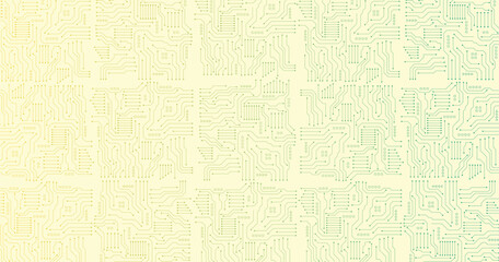 Digital technology circuit board background with dynamic lines. Abstract technology design. Vector illustration.