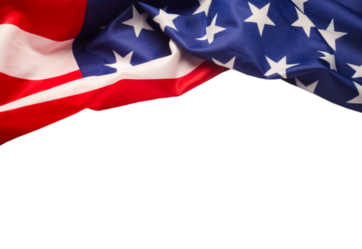 Part of the American flag is on a transparent background.