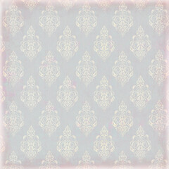 Paper vintage damask and baroque, floral seamless ornamental pattern fabric background 
