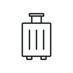 Luggage thin line icons. Editable stroke and Perfect pixel on transparent background