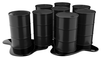 Barrel of oil, crude oil, fuel, LPG, refinery, gallon of fuel, energy crisis, bottomless barrel, 3D illustration