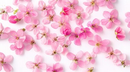 Elegant Arrangement of Pink Flowers on a Flat Surface