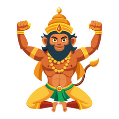 muscular monkey resemble hanuman god