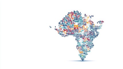 Obraz premium Diverse People Representing African Continent in Colorful Design