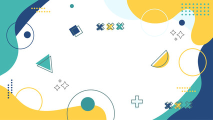 Abstract geometric background with memphis style