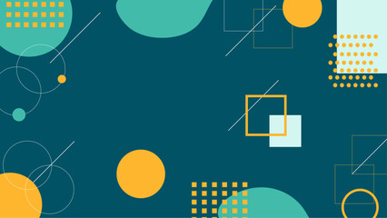 Memphis abstract background with geometric shape