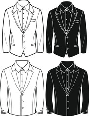 vector illustration of a business suit