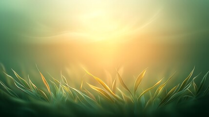 Obraz premium Abstract nature background with texture sunlit grass landscape serenity soft focus