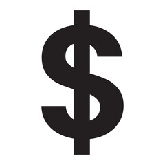 usd dollar sign silhouette vector illustration design
