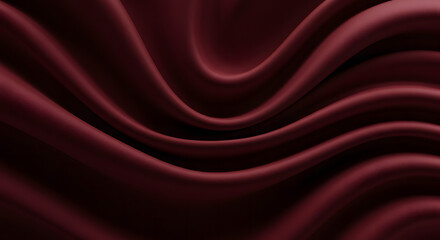 Obraz premium Luxurious Maroon Silk Fabric with Smooth Flowing Waves