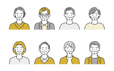 シンプルで優しい雰囲気の高齢夫婦