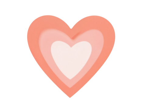 red heart isolated on white background