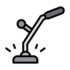 Metal Detector Vector Filled Icon Design