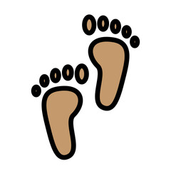 Footprint Vector Filled Icon Design