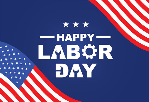 Happy Labor Day in United States America Background Vector Illustration