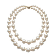 Obraz premium pearl necklace isolated in transparent background