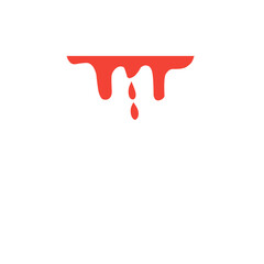 melted red liquid dripped