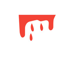 melted red liquid dripped