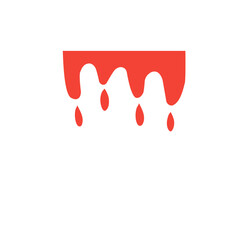 melted red liquid dripped