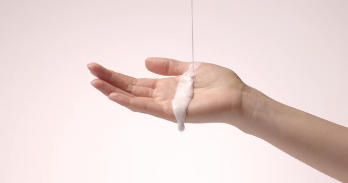beauty cleansing water hand